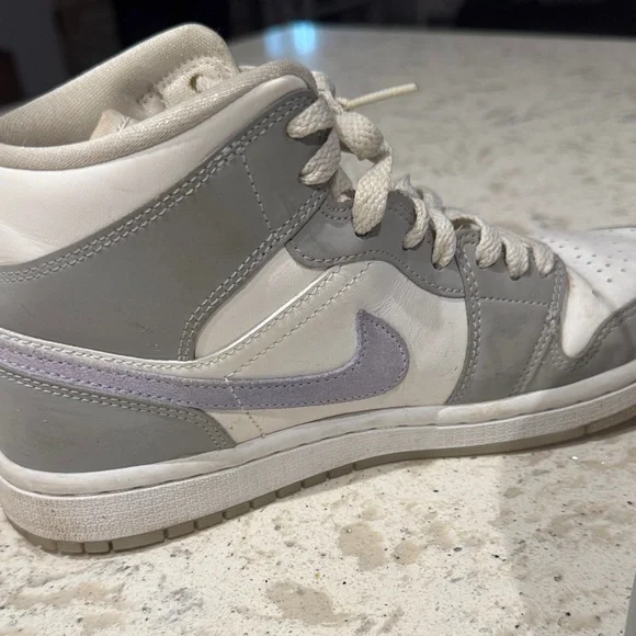 Jordan Women's Gray and Cream High-Top Sneakers - Picture 7 of 7